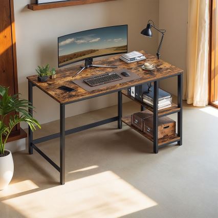 SOLEA Writing Desk, Brown/Black
