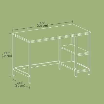 SOLEA Writing Desk, Brown/Black