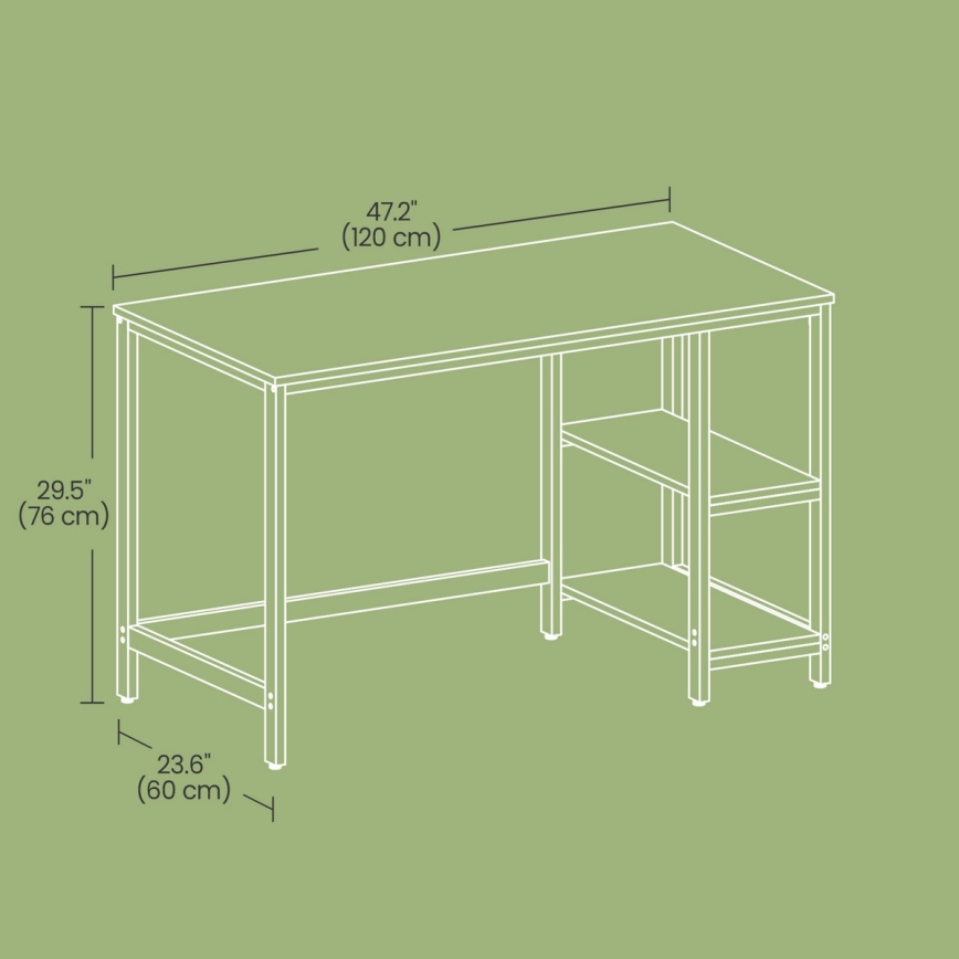 SOLEA Writing Desk, Brown/Black