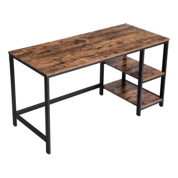 SOLEA Writing Desk, Brown/Black