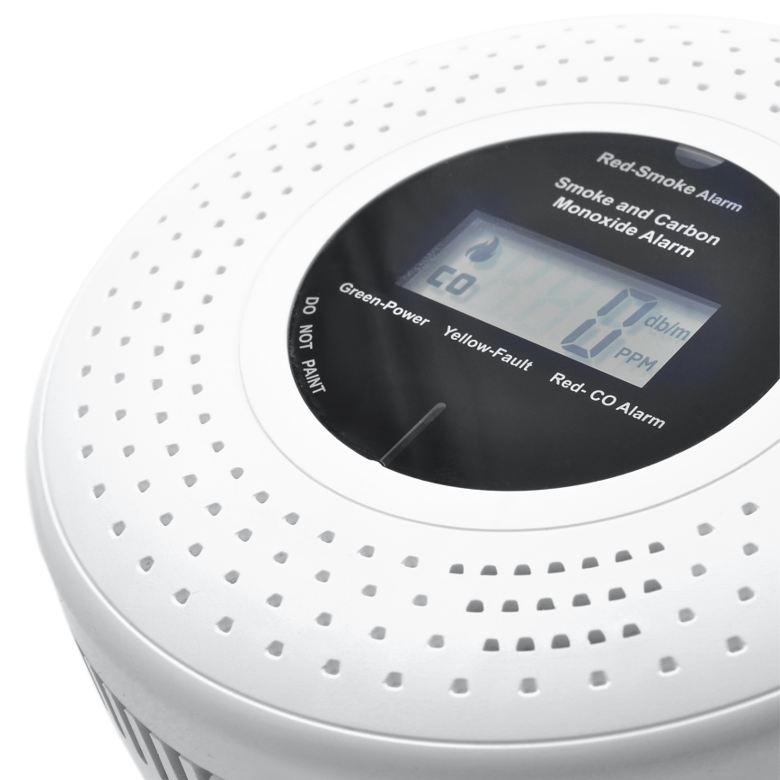 Smoke and carbon monoxide detector with LCD display 2xAA