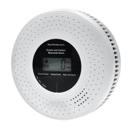 Smoke and carbon monoxide detector with LCD display 2xAA
