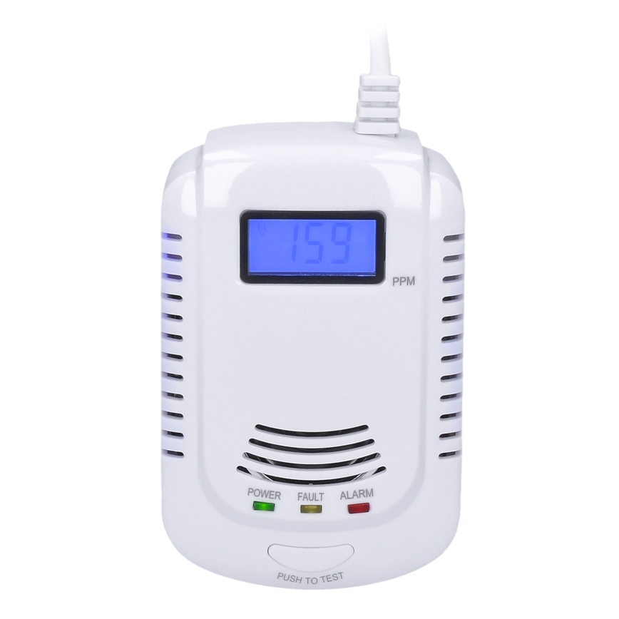 Carbon monoxide and flammable gas detector 230V