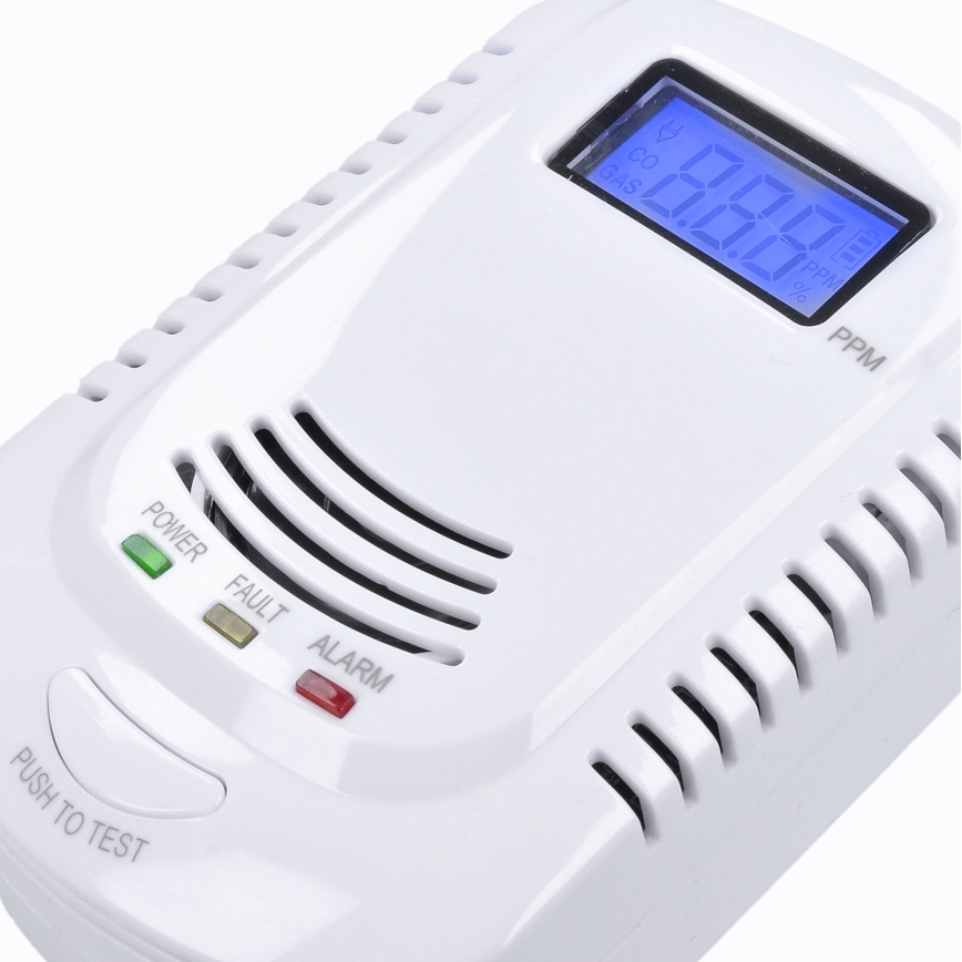 Carbon monoxide and flammable gas detector 230V