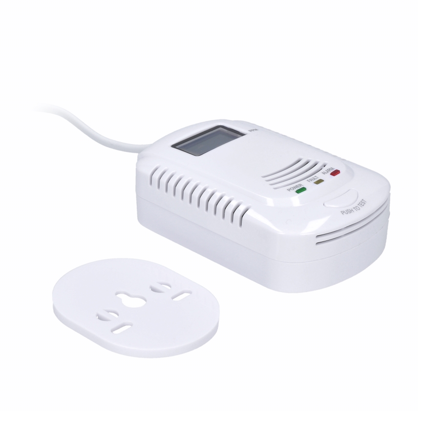 Carbon monoxide and flammable gas detector 230V