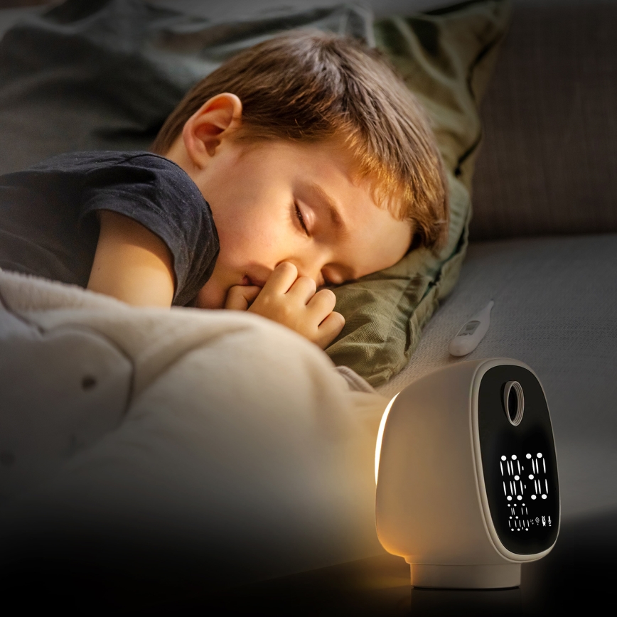 Smart camera with alarm clock, thermometer and LED light 1296p 3Mpx 5V Wi-Fi Tuya IP65