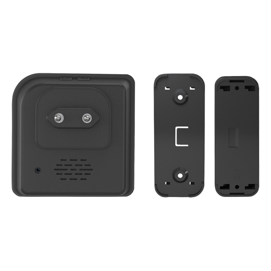 Wireless socket doorbell 230V IP56 black