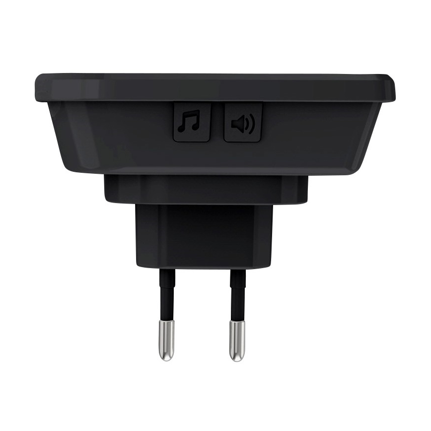 Wireless socket doorbell 230V IP56 black
