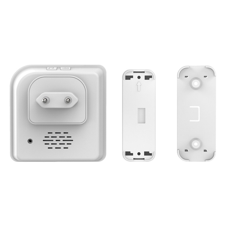 SET 2x Wireless socket doorbell 230V IP56 white