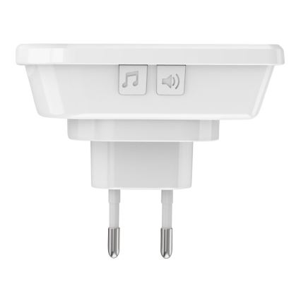 SET 2x Wireless socket doorbell 230V IP56 white