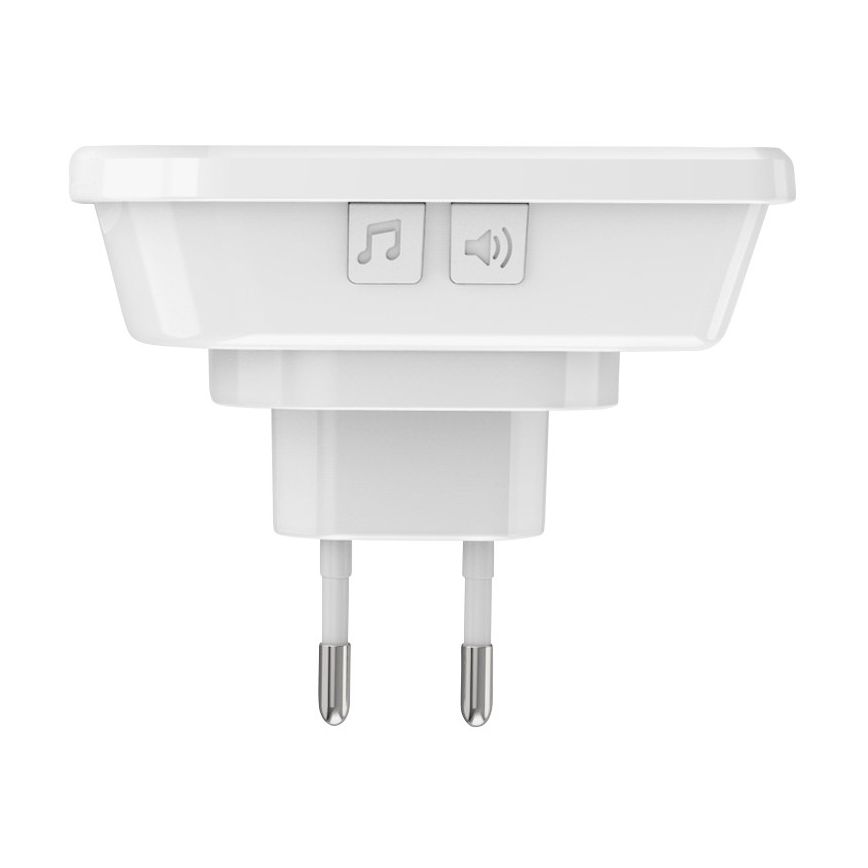SET 2x Wireless socket doorbell 230V IP56 white