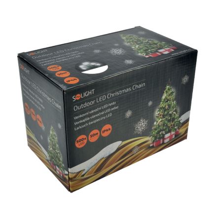 LED Christmas outdoor chain 500xLED/230V 50m IP44 cold white
