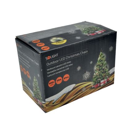 LED Christmas outdoor chain 500xLED/230V 50m IP44 warm white