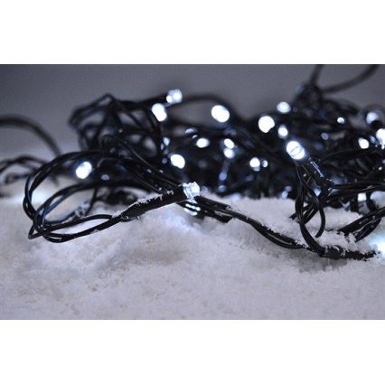 LED Outdoor Christmas chain 200xLED/8 functions 15m IP44 cool white