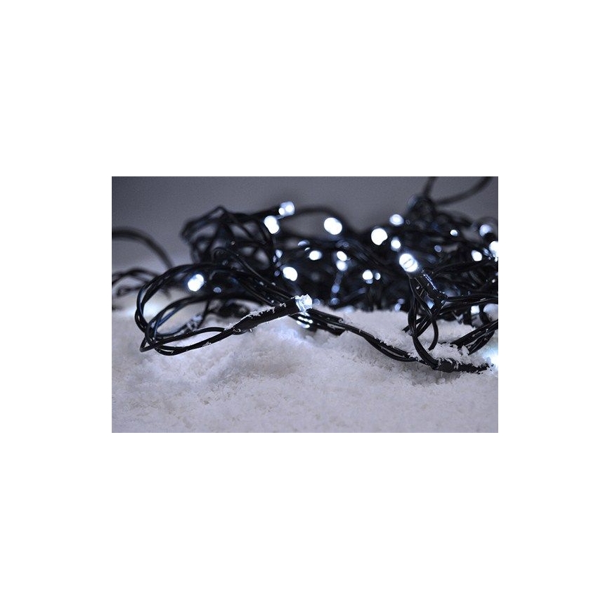 LED Outdoor Christmas chain 200xLED/8 functions 15m IP44 cool white