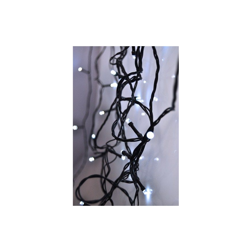 LED Outdoor Christmas chain 200xLED/8 functions 15m IP44 cool white