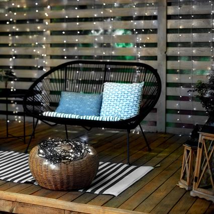 LED Christmas outdoor chain 400xLED/8 functions 25 m IP44 cool white
