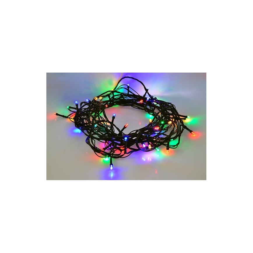 LED Outdoor String Lights, 100 LEDs / 8 Functions, IP44, 13 m, Multicolor