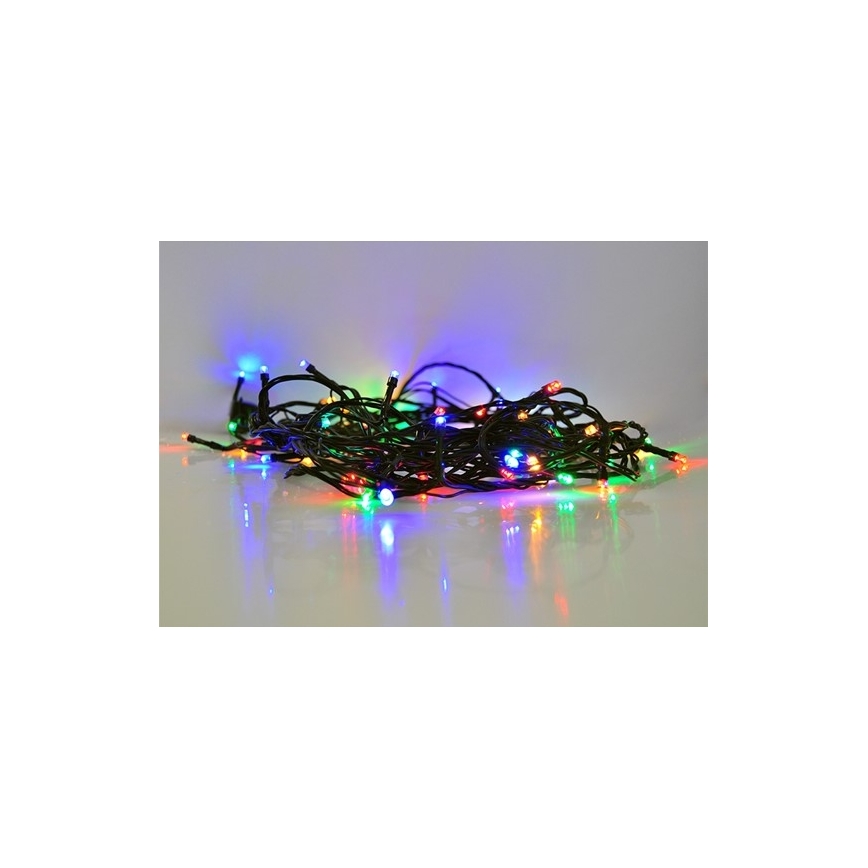 LED Outdoor String Lights, 100 LEDs / 8 Functions, IP44, 13 m, Multicolor