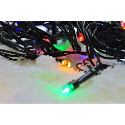 LED Outdoor String Lights, 100 LEDs / 8 Functions, IP44, 13 m, Multicolor