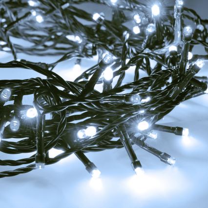 LED Outdoor Christmas String Lights 100 LEDs / 8 functions, 13 m, IP44, cool white