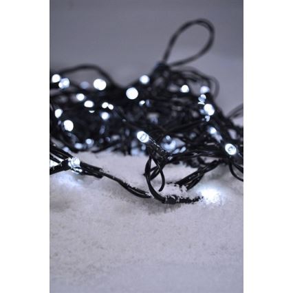 LED Outdoor Christmas String Lights 100 LEDs / 8 functions, 13 m, IP44, cool white