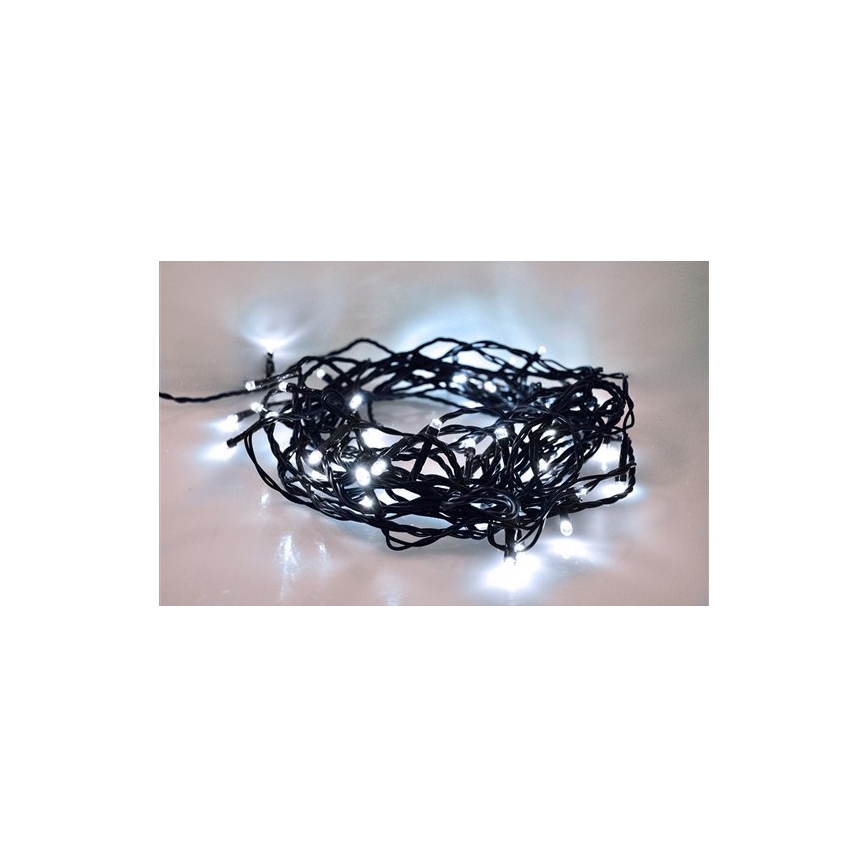 LED Outdoor String Lights, 100 LEDs / 8 modes, 13 m, IP44, Cool White