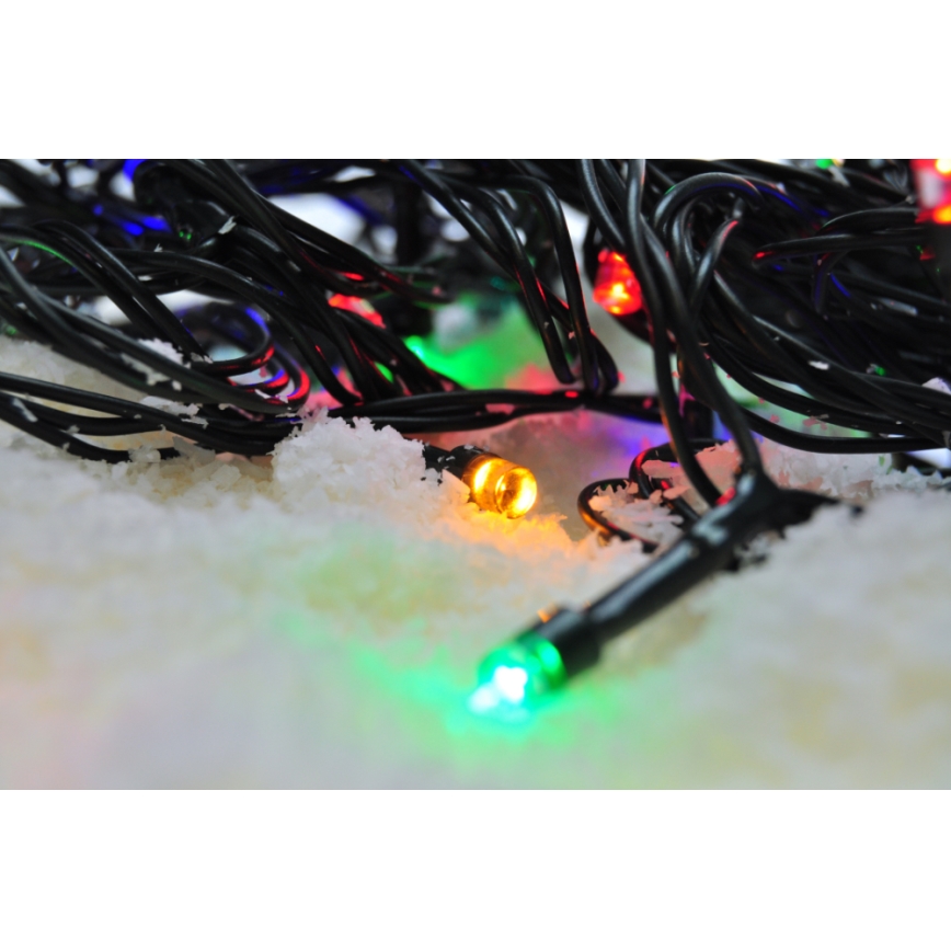 LED Christmas outdoor chain 200xLED/230V 20m IP44 colourful