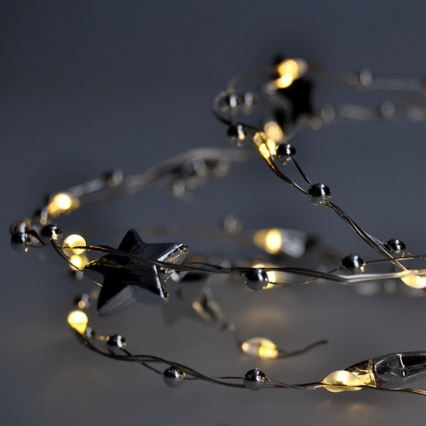 LED Christmas chain 1 m 20xLED/2xAA