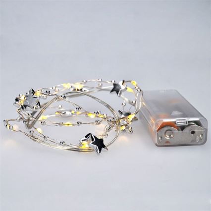 LED Christmas chain 1 m 20xLED/2xAA