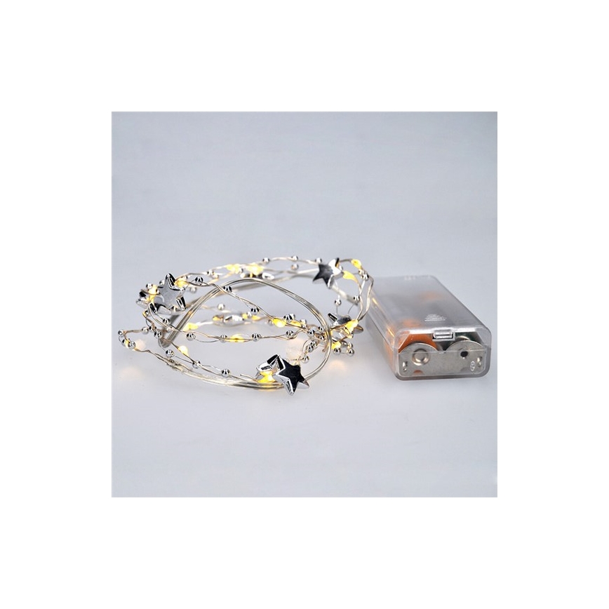 LED Christmas chain 1 m 20xLED/2xAA