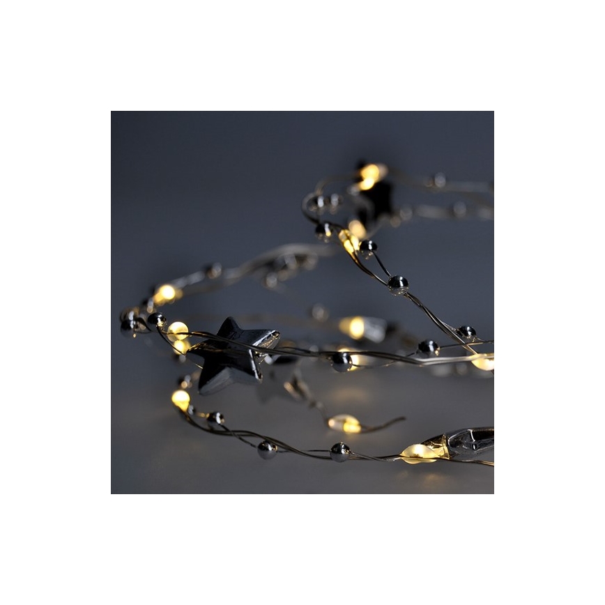 LED Christmas chain 1 m 20xLED/2xAA