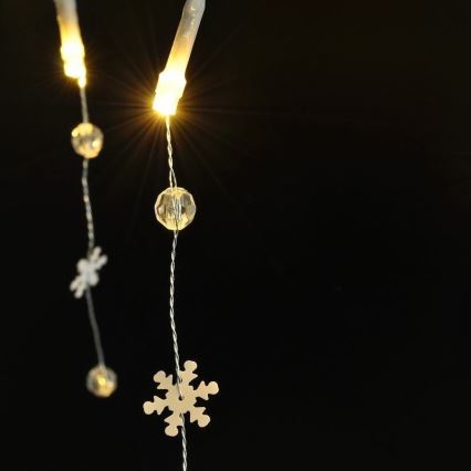 LED Christmas string lights 20xLED/2xAA 2m warm white