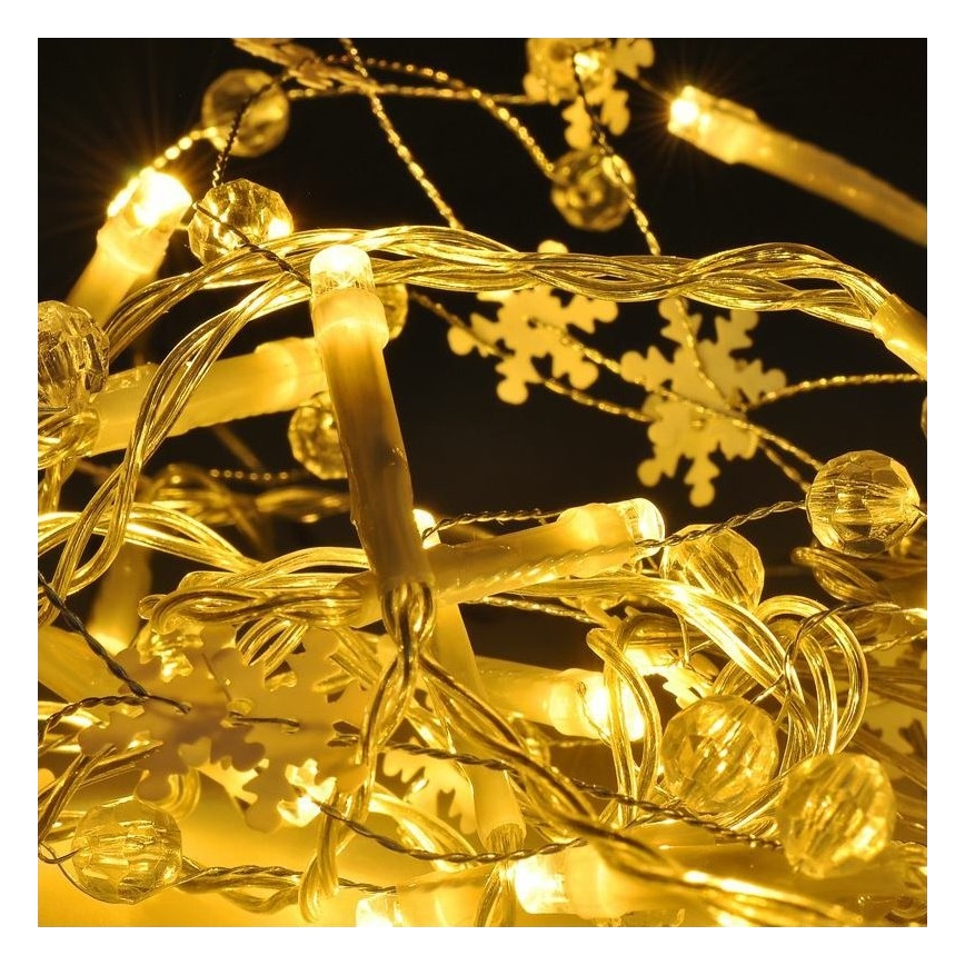 LED string lights 20×LED / 2×AA, 2 m, warm white