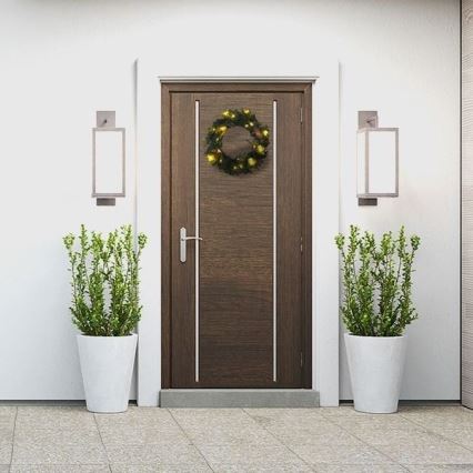 LED Outdoor Christmas wreath 15xLED/3xAA IP44