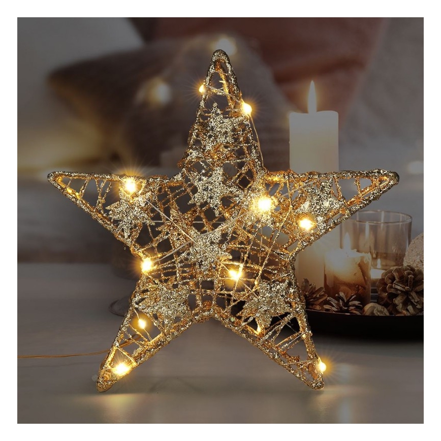 LED Christmas decoration 14xLED/2xAA star