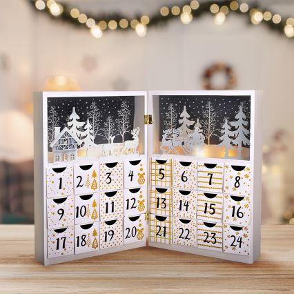 LED Advent calendar LED/2xAAA