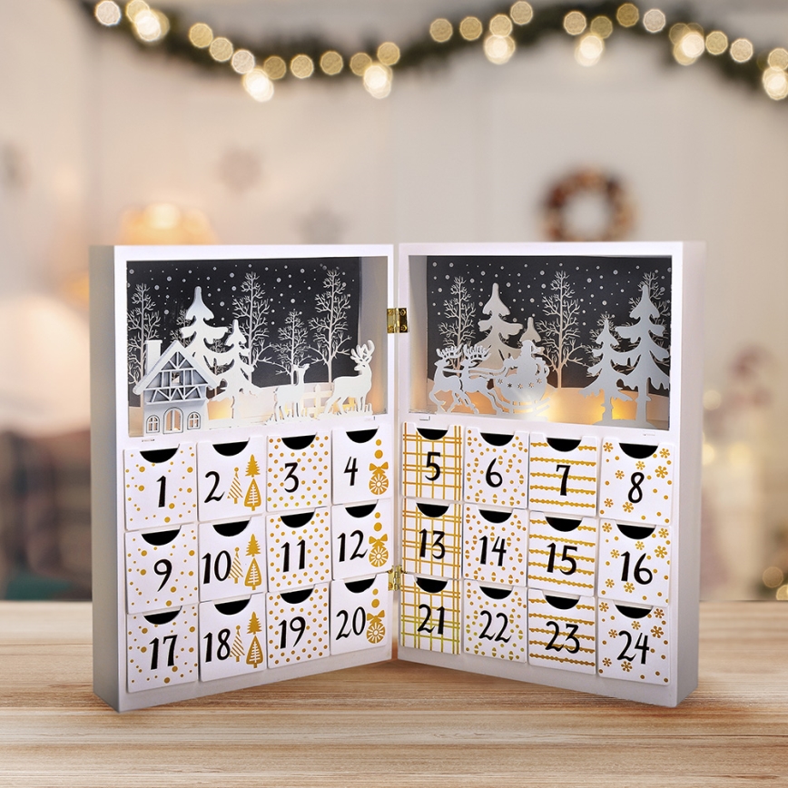 LED Advent calendar LED/2xAAA