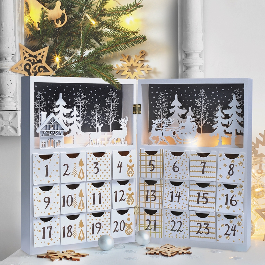 LED Advent calendar LED/2xAAA