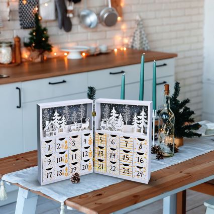 LED Advent calendar LED/2xAAA