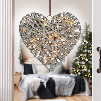 LED Christmas decoration LED/2xAA rattan