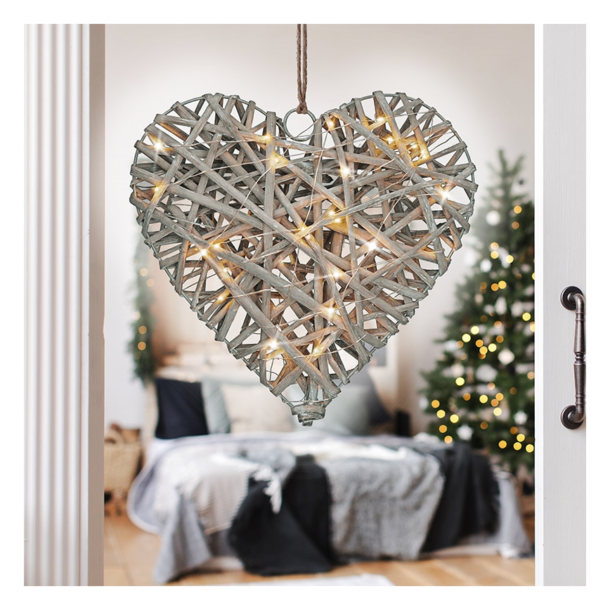 LED Christmas decoration LED/2xAA rattan