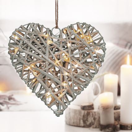LED Christmas decoration LED/2xAA rattan