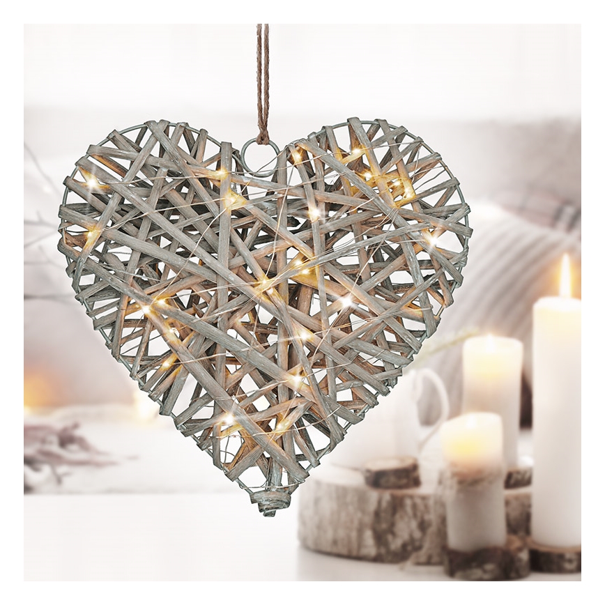 LED Christmas decoration LED/2xAA rattan