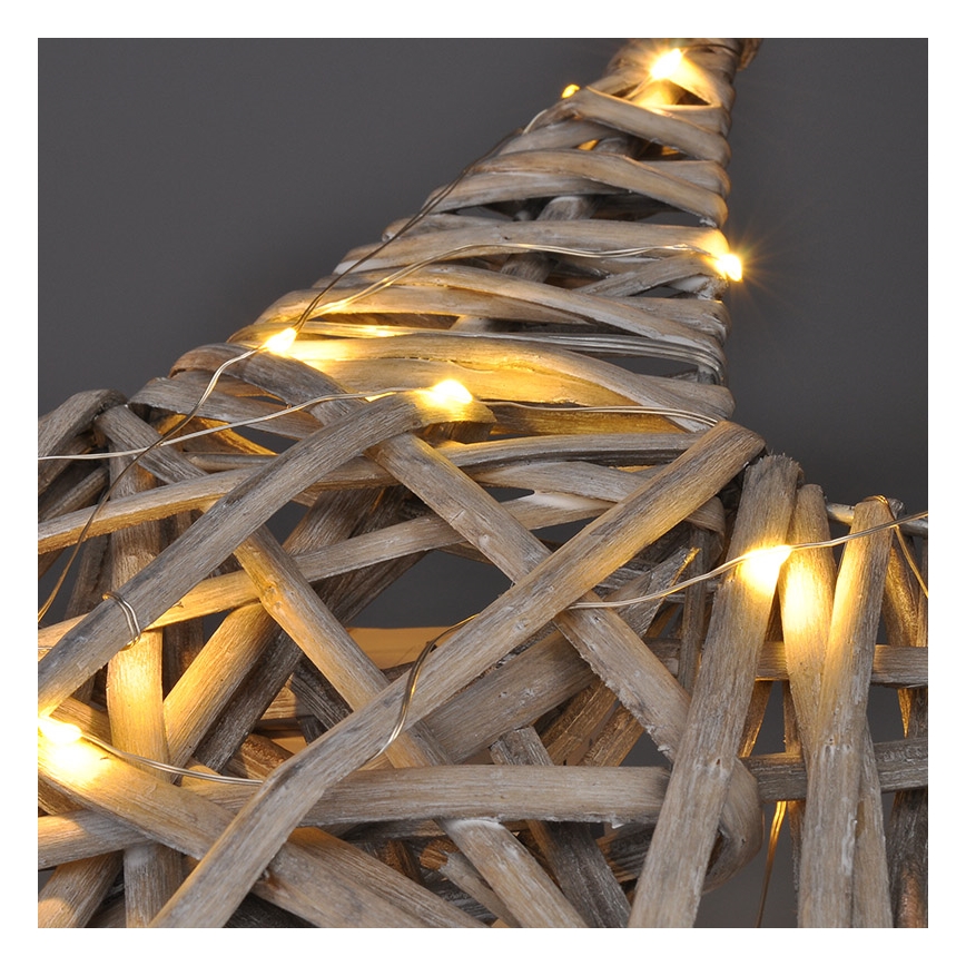 LED Christmas decoration LED/2xAA rattan