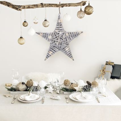 LED Christmas decoration LED/2xAA rattan