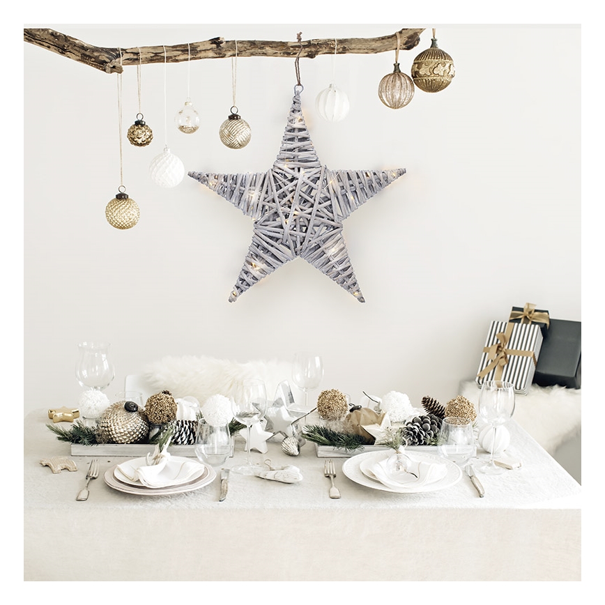 LED Christmas decoration LED/2xAA rattan