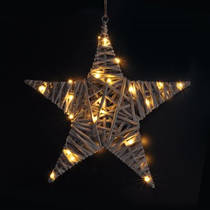 LED Christmas decoration LED/2xAA rattan