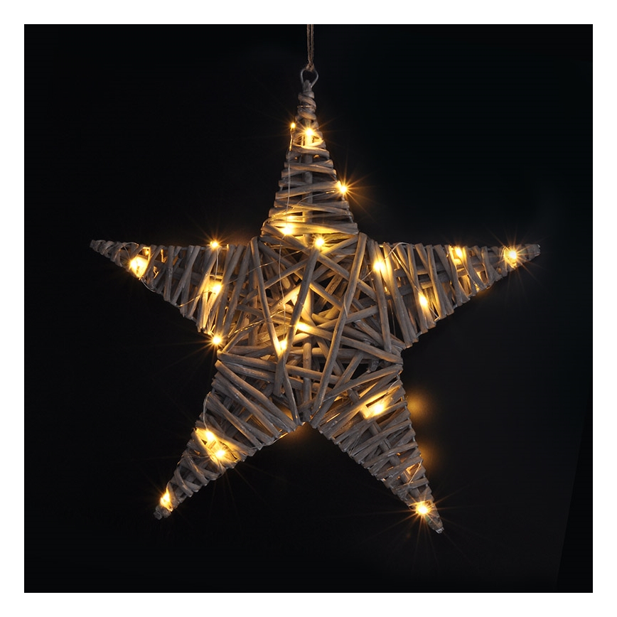 LED Christmas decoration LED/2xAA rattan