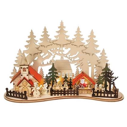 LED Christmas decoration LED/2xAAA small town